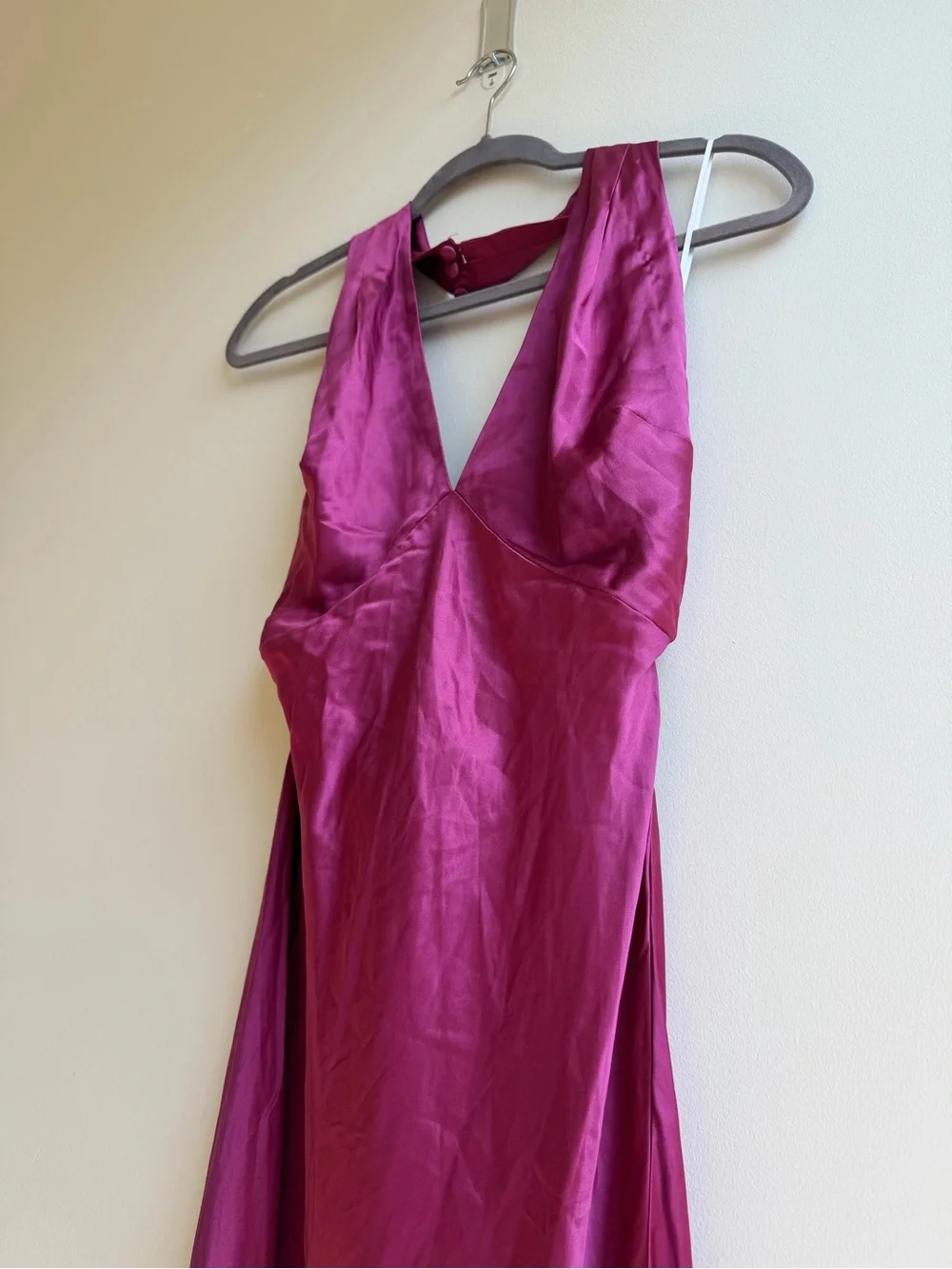 NWT NEW Reformation Daniela Silk Dress | Hibiscus Pink Magenta | US 6 - Picture 10 of 17